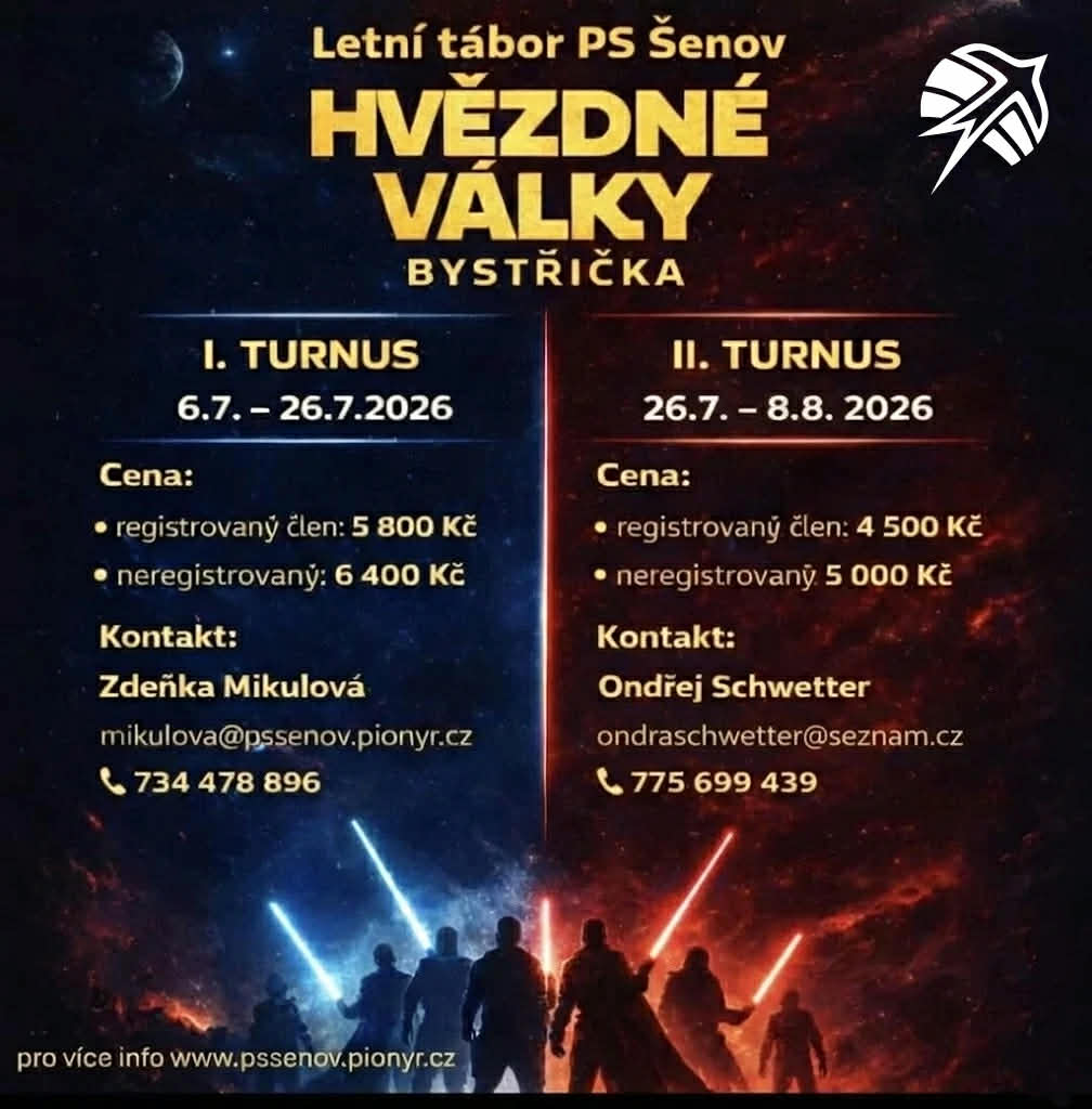 Obrázek s pozváním na tábory 2026